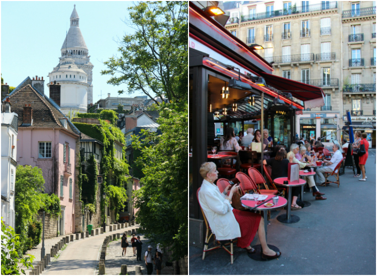 París, Francia, calles y restaurantes