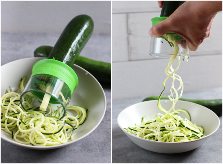 zoodles (zuchinni noodles) spiralizer - espiralizador de verduras