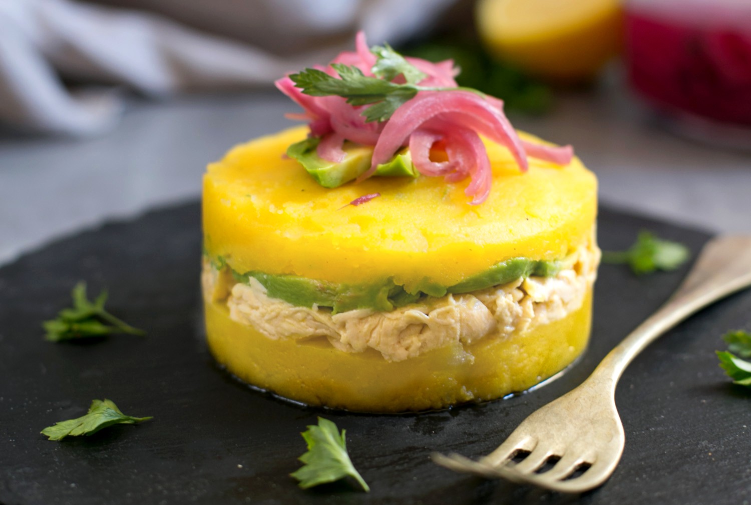 Causa limeña de Pollo - El Sabor de lo Bueno